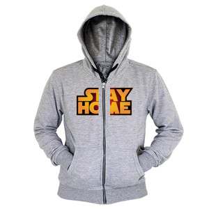 Hoodie Zipper Stay Home