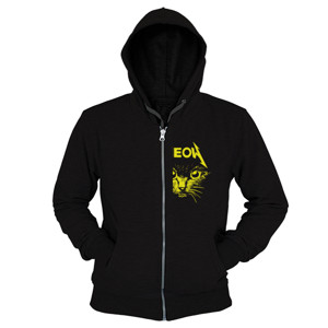 Hoodie Zipper neon cat