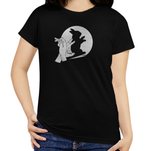 Kaos Funny Hand Rabbit shadow