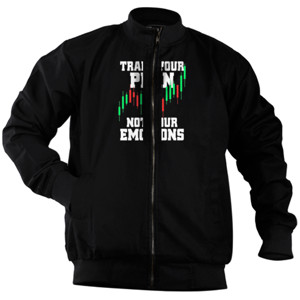 Jaket Bomber KAOS FOREX TRADE YOUR PLAN NOT EMOTION