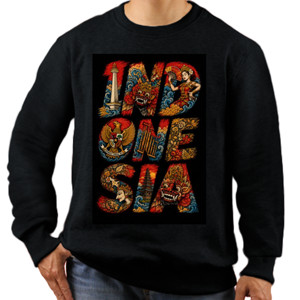Jaket Sweater INDONESIAN CULTURAL TYPOGRAPHY MURAL