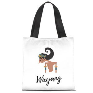 Tas Tote Fullprint Wayang