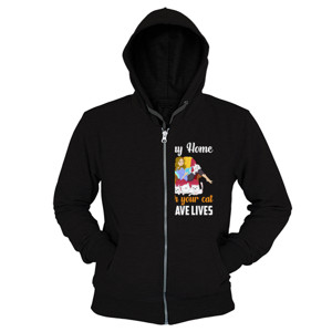 Hoodie Zipper stay home with your cats