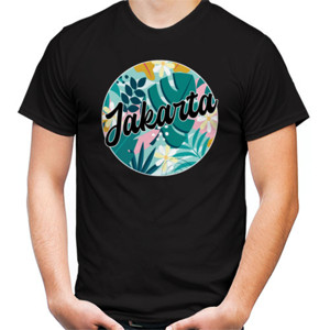 Kaos Jakarta motif Tropic