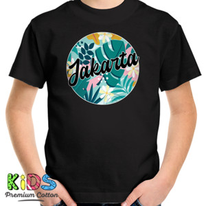 Kaos Jakarta motif Tropic