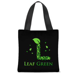Tas Tote Fullprint Leaf Green
