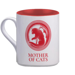 Mug Mother of Cats - Ear Handle Red