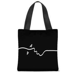 Tas Tote Fullprint Hanya garis.