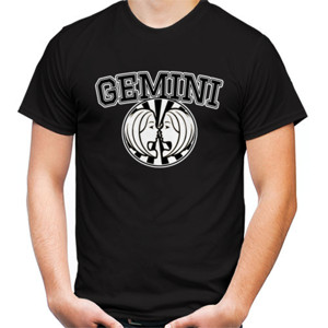 Kaos Zodiak Gemini Hitam