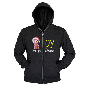 Hoodie Zipper Joy the World