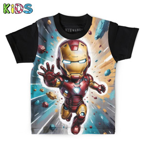 Kaos Anak Full-Print Avenger Kid Ironman