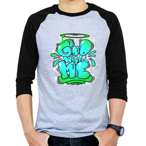 Kaos Raglan GOD WITH ME