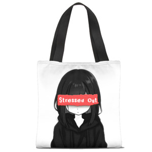 Tas Tote Fullprint Stress GIr; Totebag