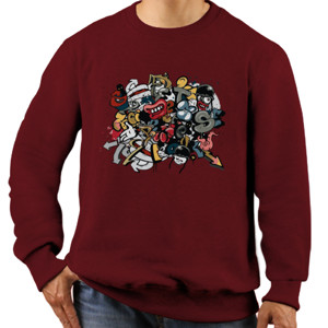 Jaket Sweater kaos merah