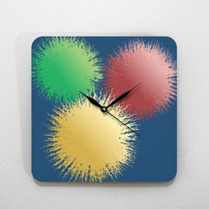 Jam Dinding Bola Bulu (Feather Balls)