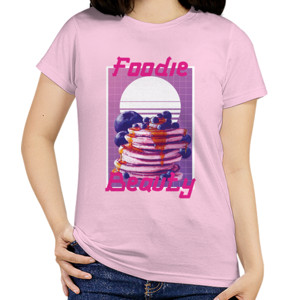 Kaos Cute Retro Classic 90s Vaporwave Pancake - Foodie 