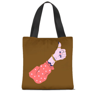 Tas Tote Fullprint Thumbs up