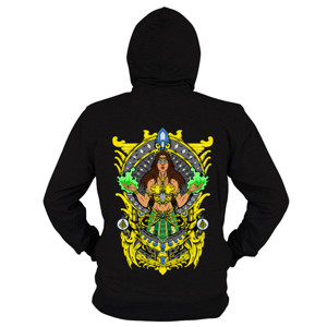 Hoodie Zipper Indigo Women