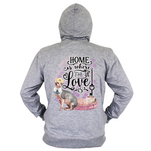 Hoodie Zipper Home is Where the Love is - kucing