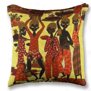 Bantal bantal sofa lukisan
