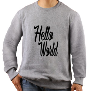 Jaket Sweater Hello Word