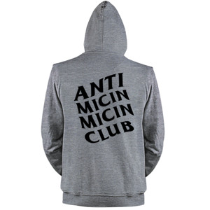Jaket Hoodie Anti Micin - Black Font