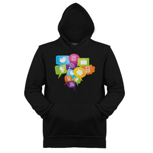Jaket Hoodie Kaos Social Media Network 3 (SB84R)