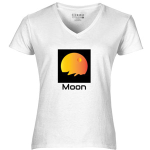 Kaos Moon Tshert -  design simpel 