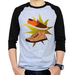 Kaos Raglan Sepatu