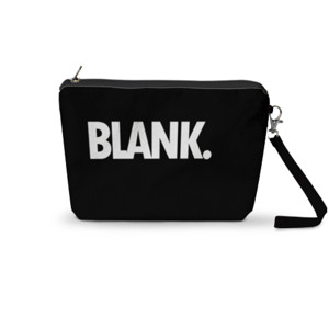 Pouch Trapesium Dompet Kecil Blank. Hitam
