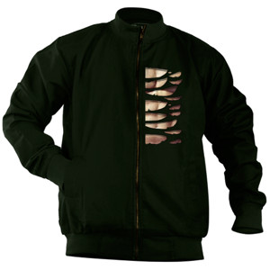 Jaket Bomber Desain sobek realistis