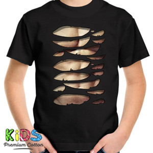 Kaos Desain sobek realistis