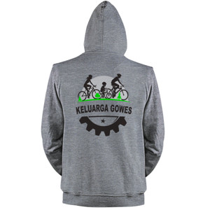 Jaket Hoodie Kaos Sepeda Keluarga Gowes ( Design Belakang )
