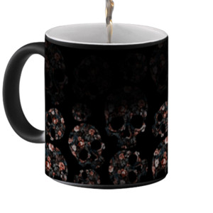 Mug Bunglon A Skull of Flowers