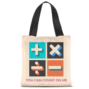 Tas Tote Fullprint count on me