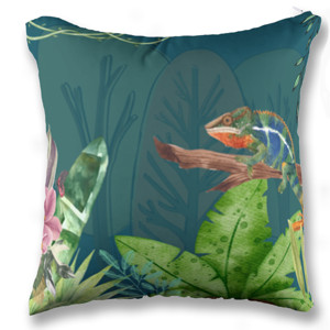 Bantal Beige and Green Aesthetic Floral Wallpaper