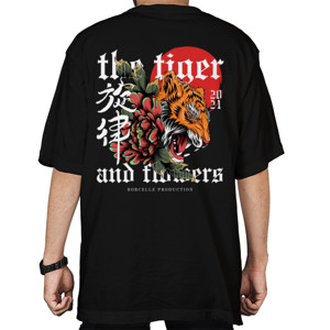 Kaos Oversize Japanese Tiger Dark Fantasy
