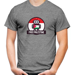 Kaos Anak Premium - Logo Robot Free Palestine