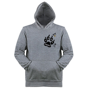 Jaket Hoodie Dog Footprint