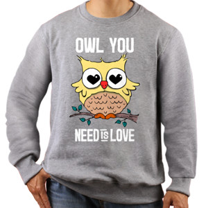 Jaket Sweater OWL YOU NEED IS LOVE 2