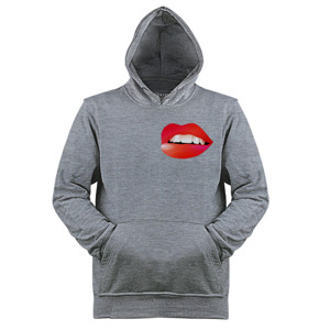 Jaket Hoodie Cute Red Lips - Kaos Bibir Merah Cantik