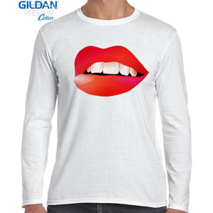Kaos Cute Red Lips - Kaos Bibir Merah Cantik