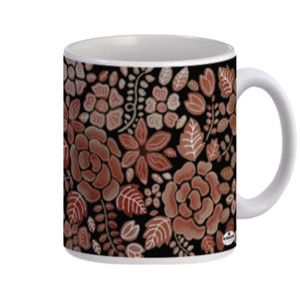 Mug Standar Marroni Dasar Hitam