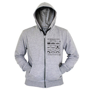 Hoodie Zipper Kaos Don't Be A Half Man (SB8YK)