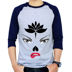 Kaos Raglan Wajah Wanita