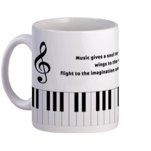 Mug Piano with Music Quotes