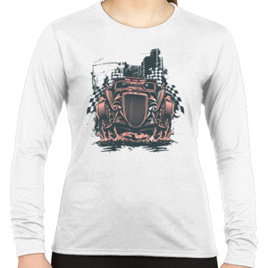 Kaos Red Car Vintage