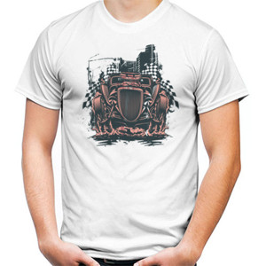 Kaos Red Car Vintage
