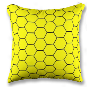 Bantal Sofa Honey Bee Pattern Yellow - Customic47