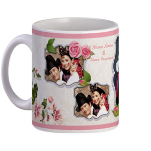 Mug Butterfly And Flowers
